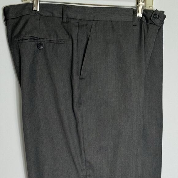 Lineage Men 2 Piece Gray Suit 46R Blazer Jacket Pants 40W Poly Rayon Purple Line - Picture 16 of 16